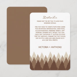 Tarjeta De Recepción Detalle del Boda de bosque de área boscosa de selv
