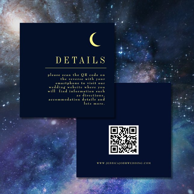 Tarjeta De Recepción Detalle del Boda de código QR de Estrella de la Ma (Subido por el creador)