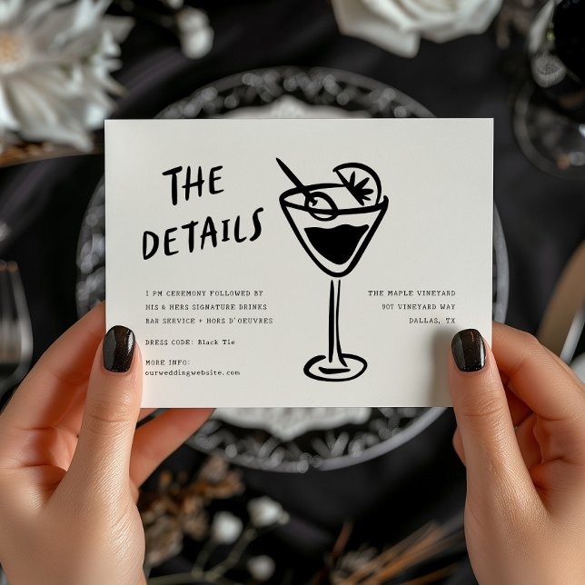 Tarjeta De Recepción Detalle del Boda de código QR de Funky Moderno (Subido por el creador)