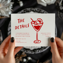 Tarjeta De Recepción Detalle del Boda de código QR de Funky Moderno