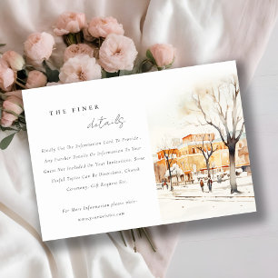 Tarjeta De Recepción Detalle del Boda de Fuego de la Ciudad de Dakota d