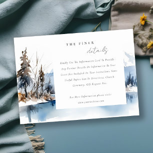 Tarjeta De Recepción Detalle del Boda del paisaje de invierno de Mounta