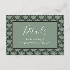 Tarjeta De Recepción Detalle del Boda irlandés del Knot Celtic moderno