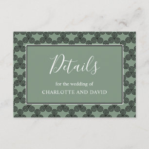 Tarjeta De Recepción Detalle del Boda irlandés del Knot Celtic moderno