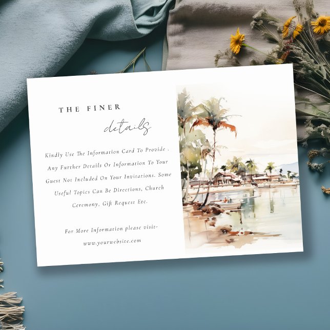 Tarjeta De Recepción Detalle del Boda paisajístico de Montego Bay Jamai (Subido por el creador)