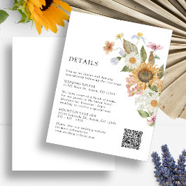 Tarjeta De Recepción Detalle del girasol