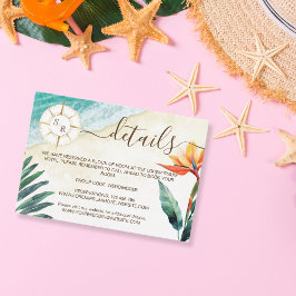 Tarjeta De Recepción Detalle del Monograma de la Compañía de Pasaportes