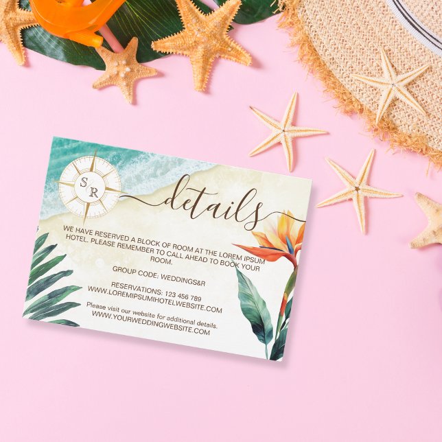 Tarjeta De Recepción Detalle del Monograma de la Compañía de Pasaportes (Subido por el creador)