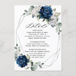 Tarjeta De Recepción Detalle geométrico de marfil del champán blanco pl