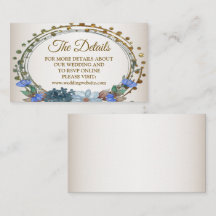 Detalle Geométrico Dorado Floral Azul de Boda