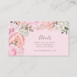 Tarjeta De Recepción Detalle rosado de Peony