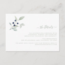 Tarjeta De Recepción Detalle simple del Boda botánico