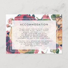 Tarjeta De Recepción Detalles Boda moderno de Boho Floral INFO