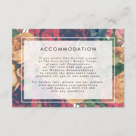 Tarjeta De Recepción Detalles Boda moderno de Boho Floral INFO