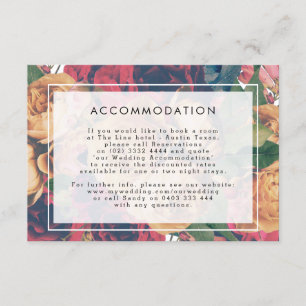 Tarjeta De Recepción Detalles Boda moderno de Boho Floral INFO