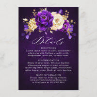 Detalles Botánicos de Boda Violeta Dorado Púrpura 