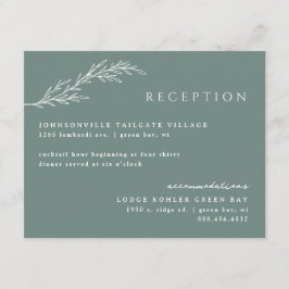 Tarjeta De Recepción Detalles botánicos de Eucalyptus Modern Stenciled