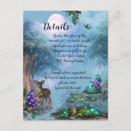 Tarjeta De Recepción Detalles Colección de Boda Elegancia Bioluminiscen