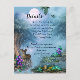 Tarjeta De Recepción Detalles Colección de Boda Elegancia Bioluminiscen