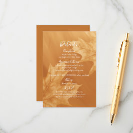 Tarjeta De Recepción detalles de acento de hojas de arce de calabaza