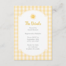 Detalles de Baby Shower Amarillo Sol
