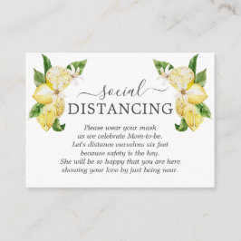 Tarjeta De Recepción Detalles de Baby Shower sobre las flores de limón