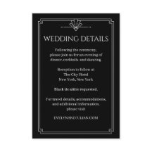 Detalles de Boda Arqueados Onyx Negro Art Deco
