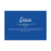 Detalles de Boda Azul Real