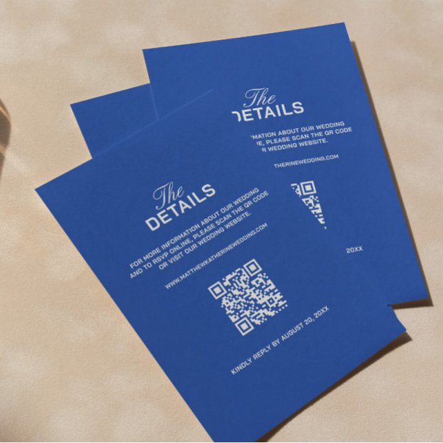 Tarjeta De Recepción Detalles de Boda Azules  (Subido por el creador)