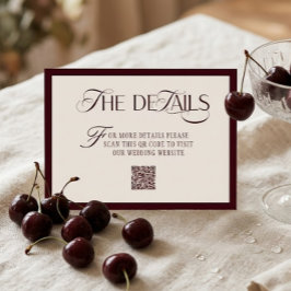 Tarjeta De Recepción Detalles de Boda Beige Rojo Dinero Antiguo