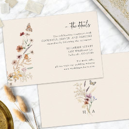 Tarjeta De Recepción Detalles de Boda Boho
