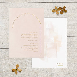 Tarjeta De Recepción Detalles de Boda Boho Oasis Blush ID959