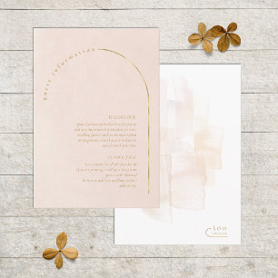 Tarjeta De Recepción Detalles de Boda Boho Oasis Blush ID959