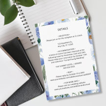 Detalles de Boda Botánicos con Acuarela Azul