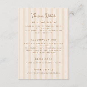 Tarjeta De Recepción Detalles de Boda Caprichosos a Mano