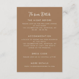 Tarjeta De Recepción Detalles de Boda Caprichosos a Mano