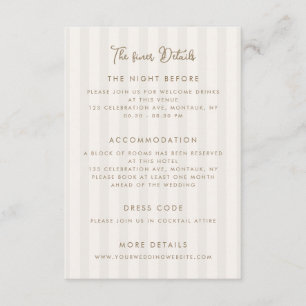 Tarjeta De Recepción Detalles de Boda Caprichosos a Mano