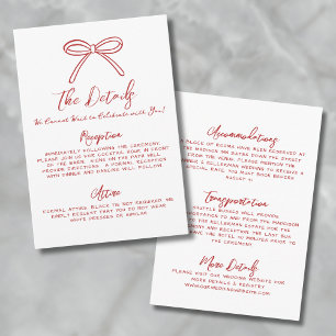 Tarjeta De Recepción Detalles de Boda Caprichosos Dibujados a Mano en R