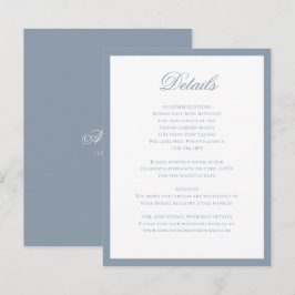 Tarjeta De Recepción Detalles de Boda Clásicos con Monograma en Guión y