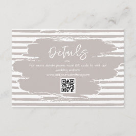 Tarjeta De Recepción Detalles de Boda Colores de la Tierra