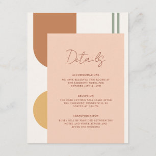 Tarjeta De Recepción Detalles de Boda con Arco de Terracota Bohemio Col