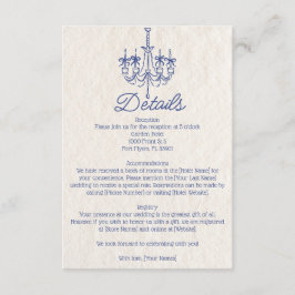 Tarjeta De Recepción Detalles de boda con candelabro dibujado a mano vi