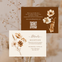 Detalles de Boda con Código QR de Flores Silvestre