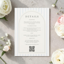 Detalles de Boda con Rayas Azules y Verde Salvia