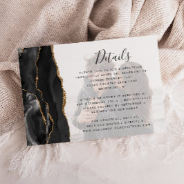 Tarjeta De Recepción Detalles de Boda con Superposición de Foto Desvane