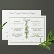 Detalles de Boda con Toile de Jouy Verde Oliva - I