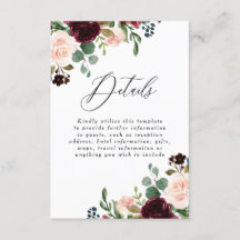 Detalles de Boda con Tono Rosado de Vino Tinto Bor