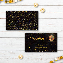 Tarjeta De Recepción Detalles de Boda de Bola de Discoteca de Estrella 