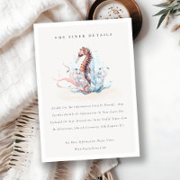 Detalles de boda de caballito de mar submarino cor