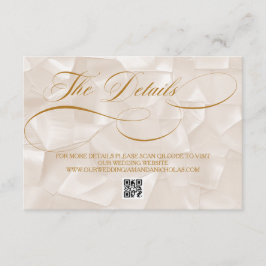 Tarjeta De Recepción Detalles de boda de caligrafía romántica minimalis